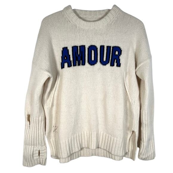 Zadig & Voltaire Amour Merino Wool Long-Sleeved Knit Sweater L Knit *READ - Picture 3 of 14